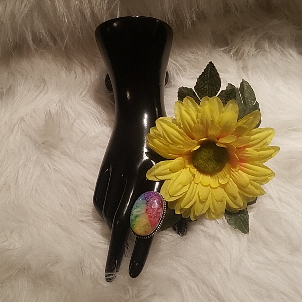 Geode Slice Ring Size 7.5